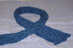 Royal Blue Fashion Skinny Scarf