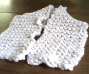 Blush Heather Creamy Wool Scarflette - Click to buy on Etsy!