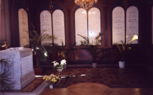 Nicholas and his family burial room, June 2003
